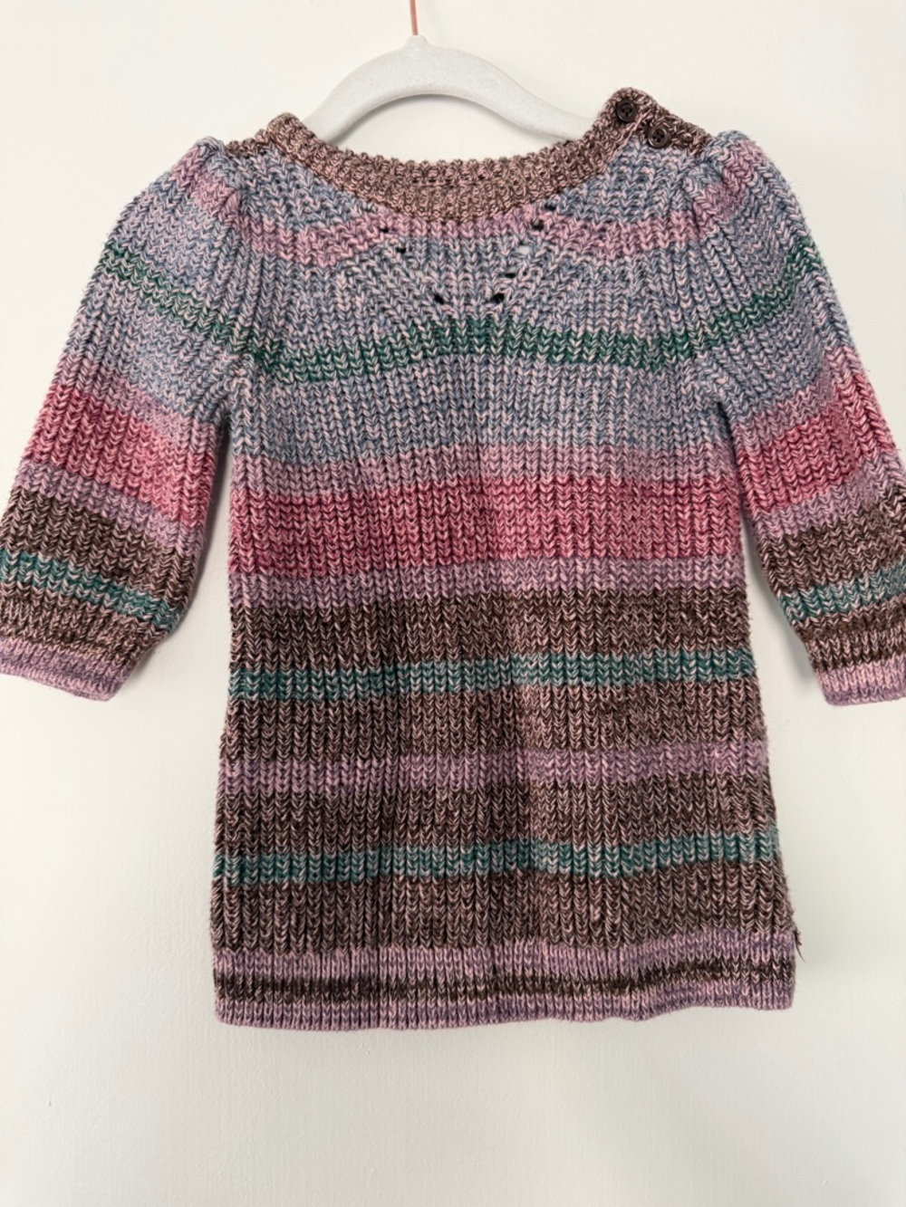 Baby GAP Striped Knit Crewneck Sweater Dress size 6-12m baby girl